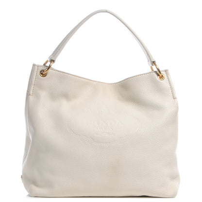 Prada Vitello Daino Sacca Hobo Bianco 1 of 9