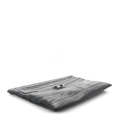 Balenciaga Agneau Arena Classic Hardware Clutch Anthracite 4 of 7