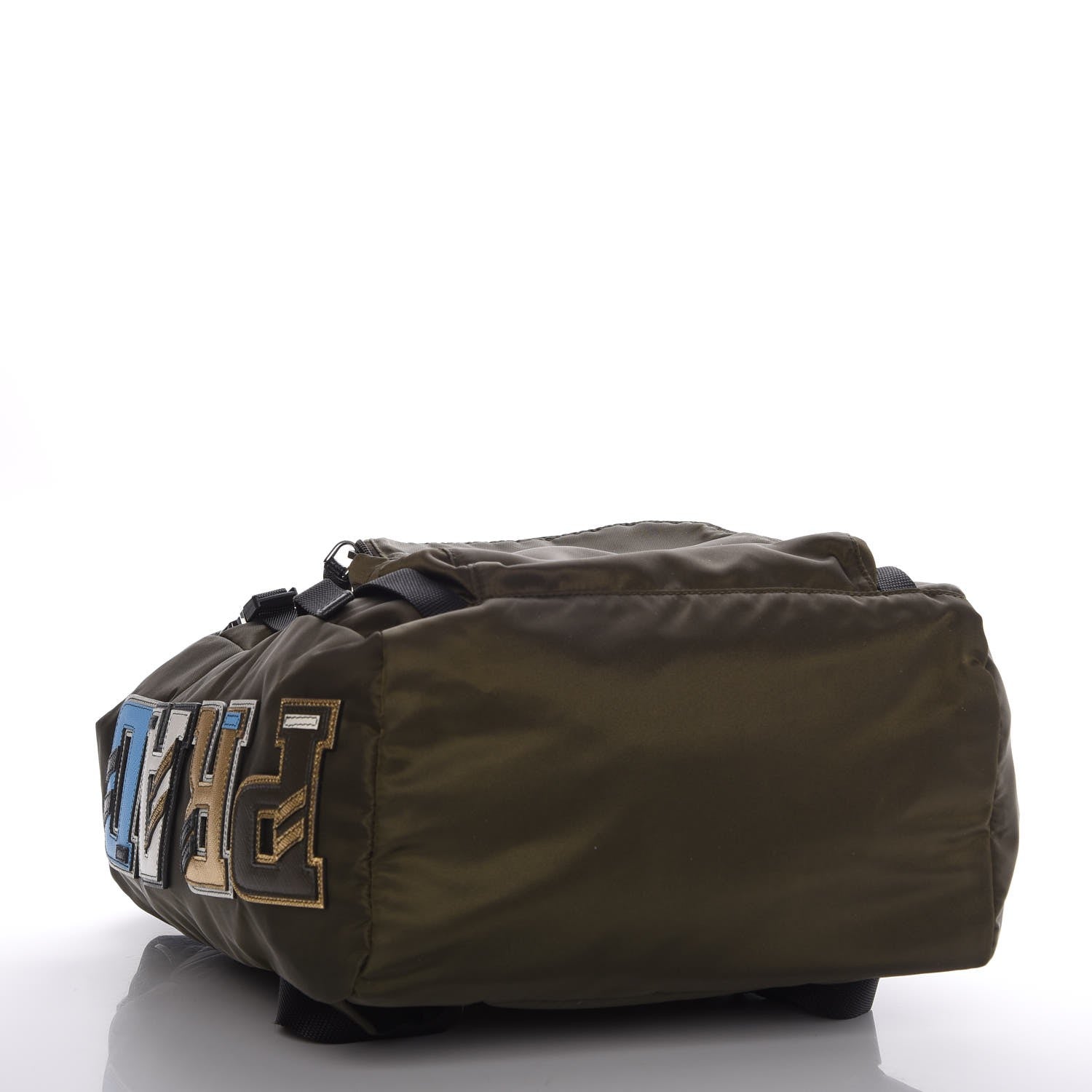 Prada Tessuto Nylon Letteri Double Buckle Backpack Mimetico 4 of 10