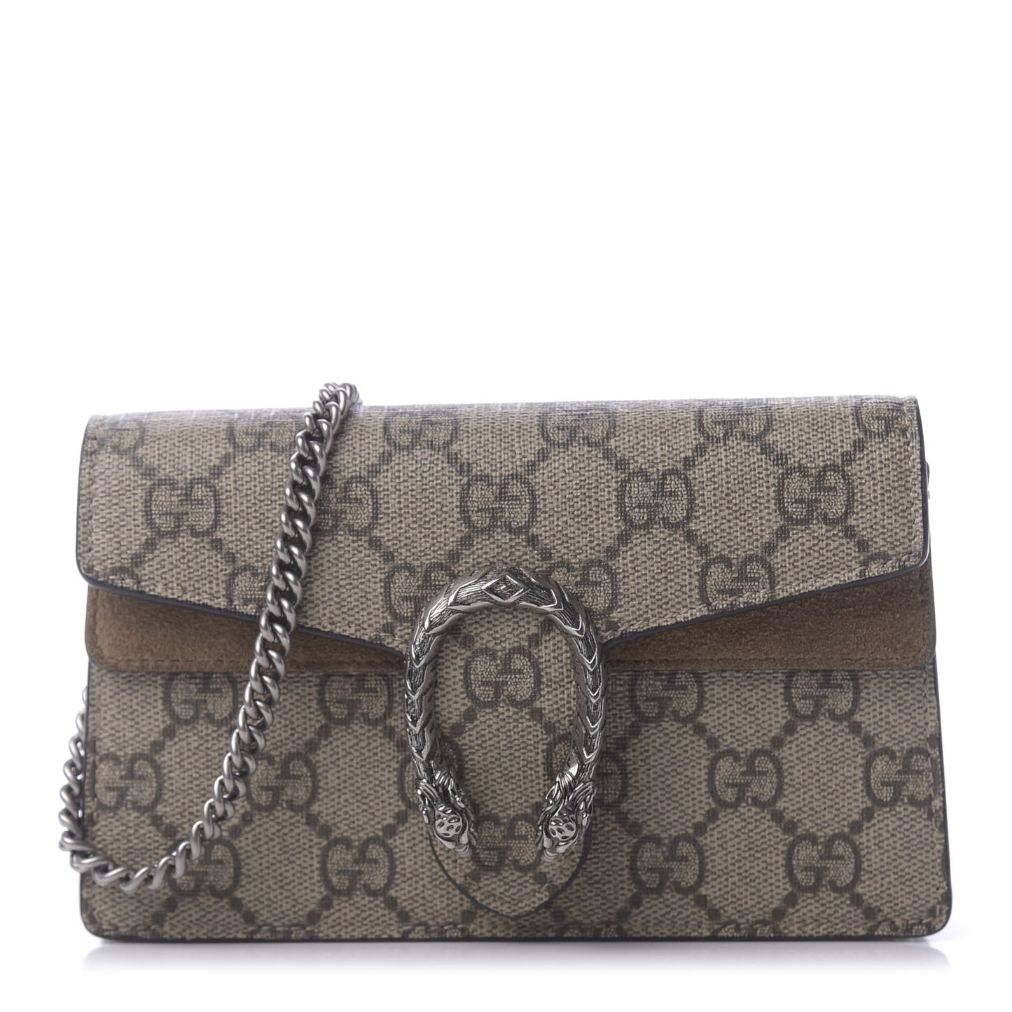 GG Supreme Monogram Super Mini Dionysus Shoulder Bag Taupe