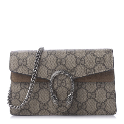 Gucci GG Supreme Monogram Super Mini Dionysus Shoulder Bag Taupe 1 of 10