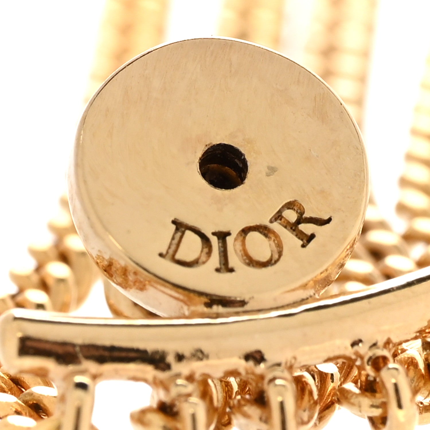 Christian Dior Danseuse Etolie Chain Drop Earrings Gold 4 of 5