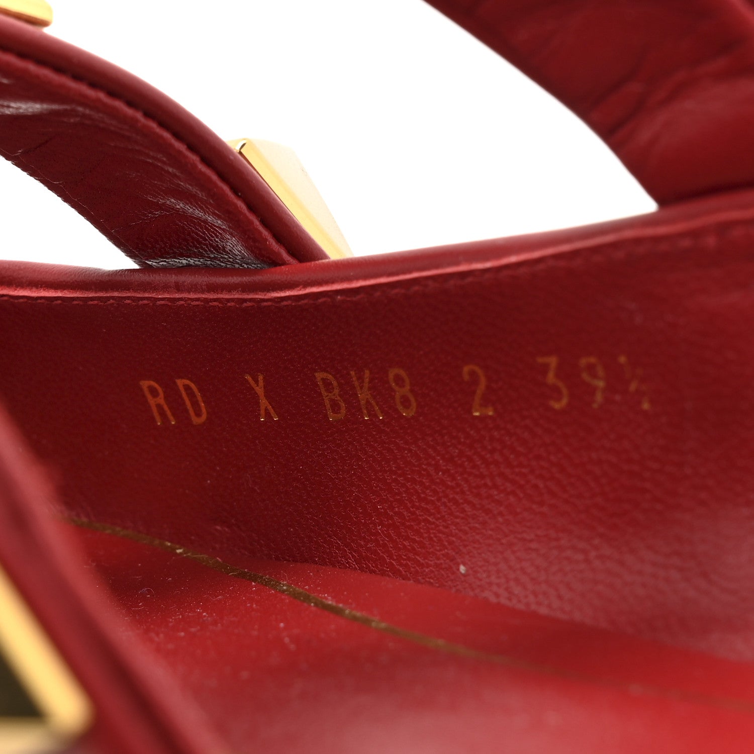 Valentino Garavani Calfskin Roman Stud Flat Mules 39.5 Red 9 of 11