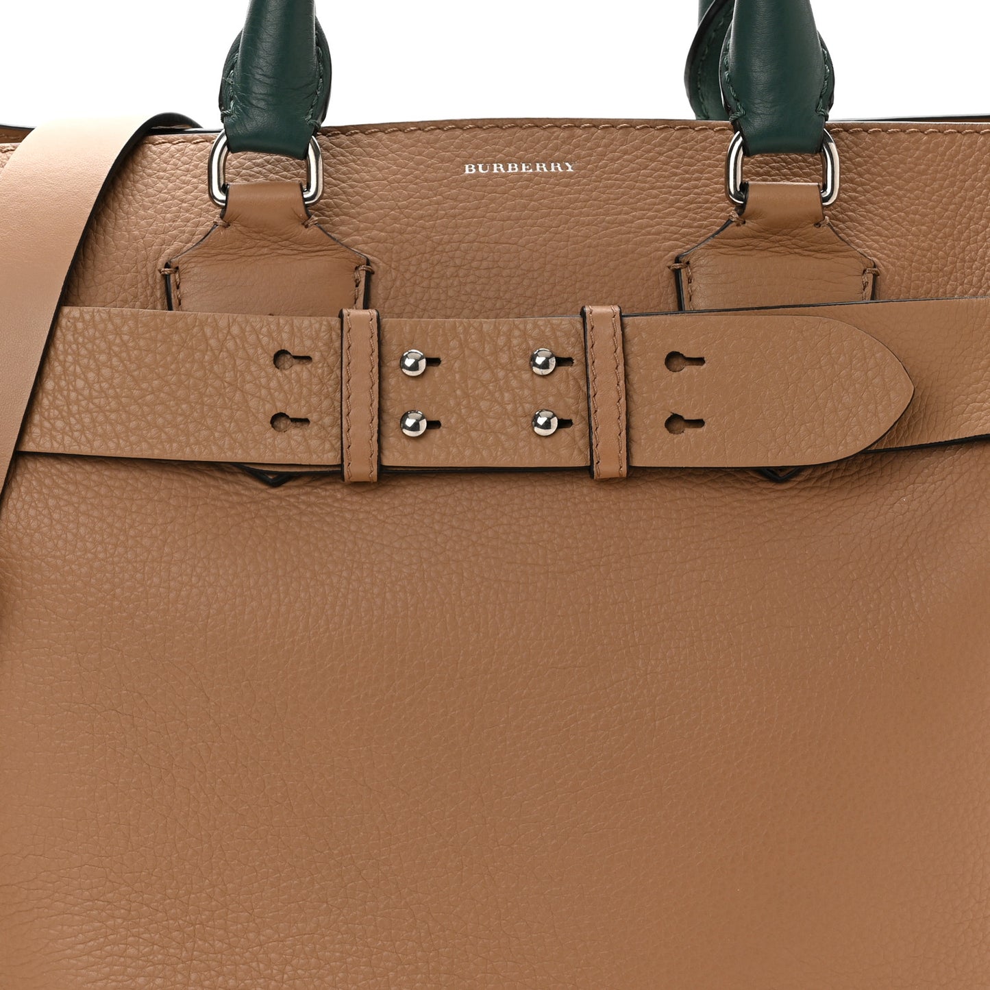 Soft Grain Calfskin Medium Belt Bag Light Camel Chalk White