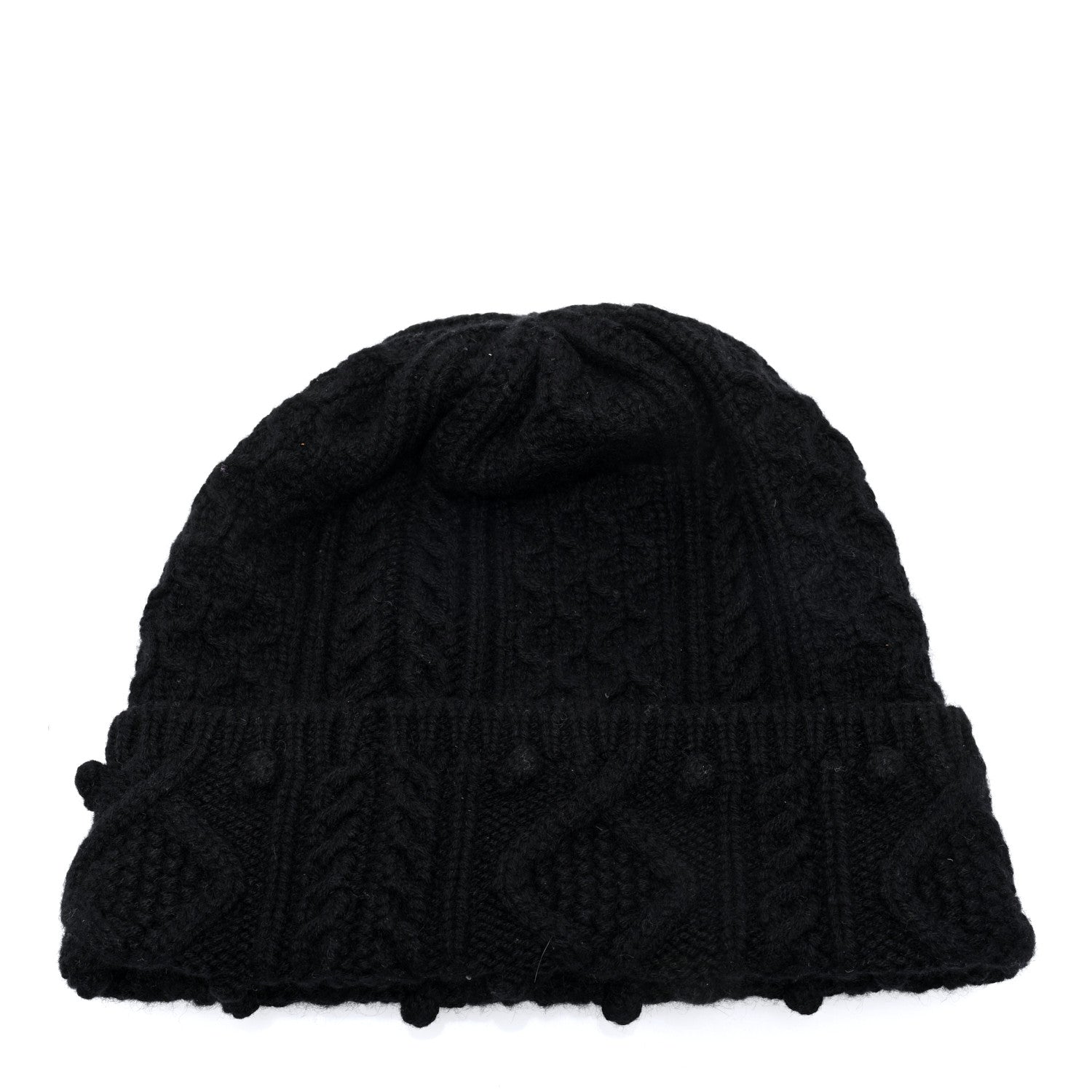 Chanel Cashmere CC Beanie Hat Black 2 of 4