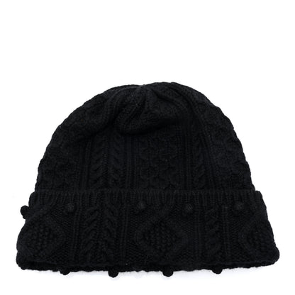 Chanel Cashmere CC Beanie Hat Black 2 of 4