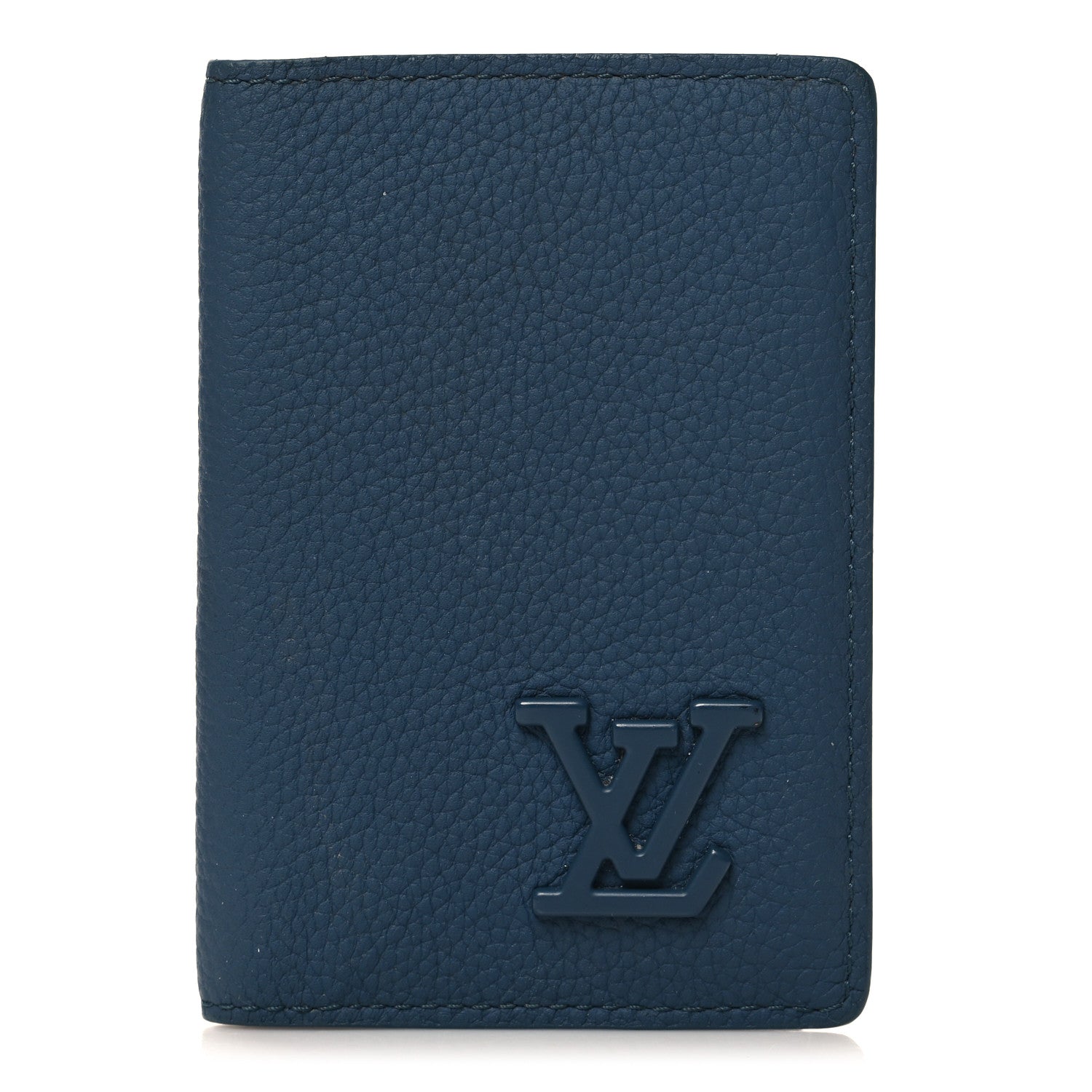 Louis Vuitton Grained Calfskin Aerogram Pocket Organizer Atlantic Blue 1 of 6