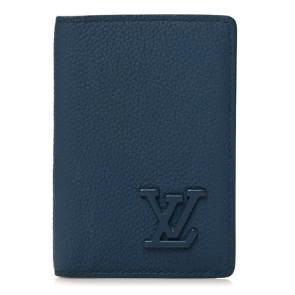 Louis Vuitton Grained Calfskin Aerogram Pocket Organizer Atlantic Blue 1 of 6