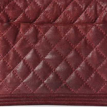 Chanel Iridescent Calfskin Quilted New Medium Gentle Boy Flap Dark Red 15 of 16