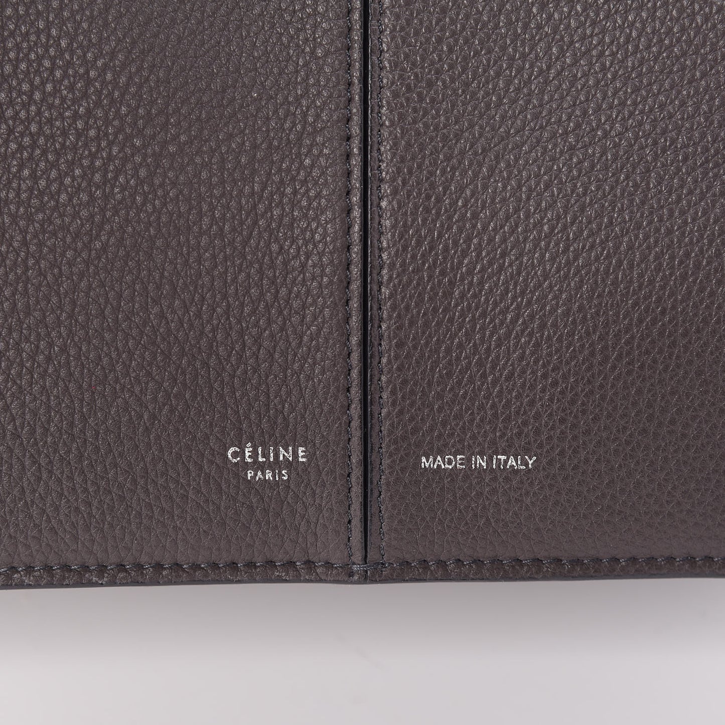 Baby Grained Calfskin Small Tri-Fold Bag Anthracite