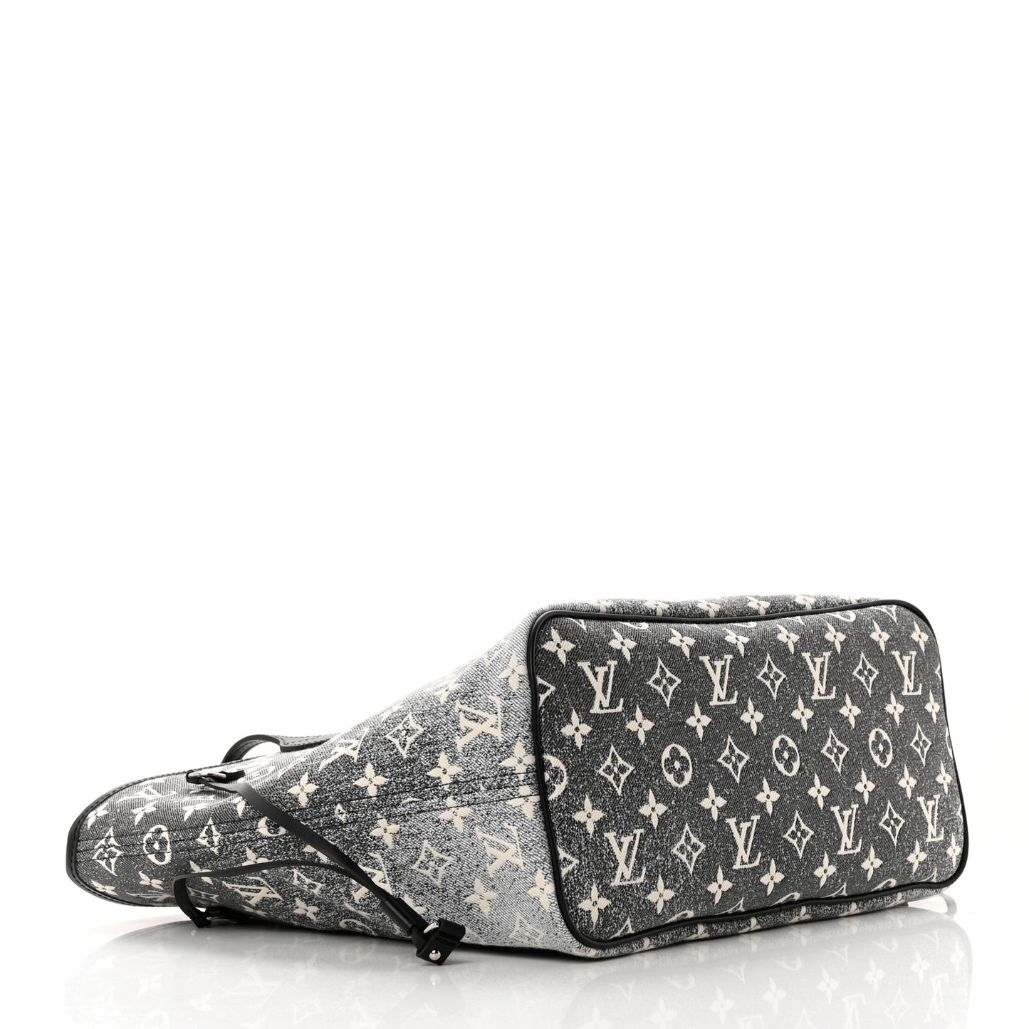 Denim Monogram Jacquard Neverfull MM Grey