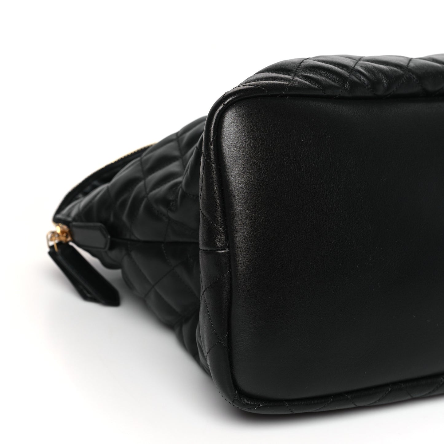 Calfskin Quilted ES Giant Travel Bag Black