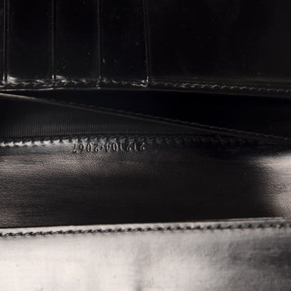 Gucci Imprime Monogram GG Pierce Continental Flap Wallet Black 7 of 7