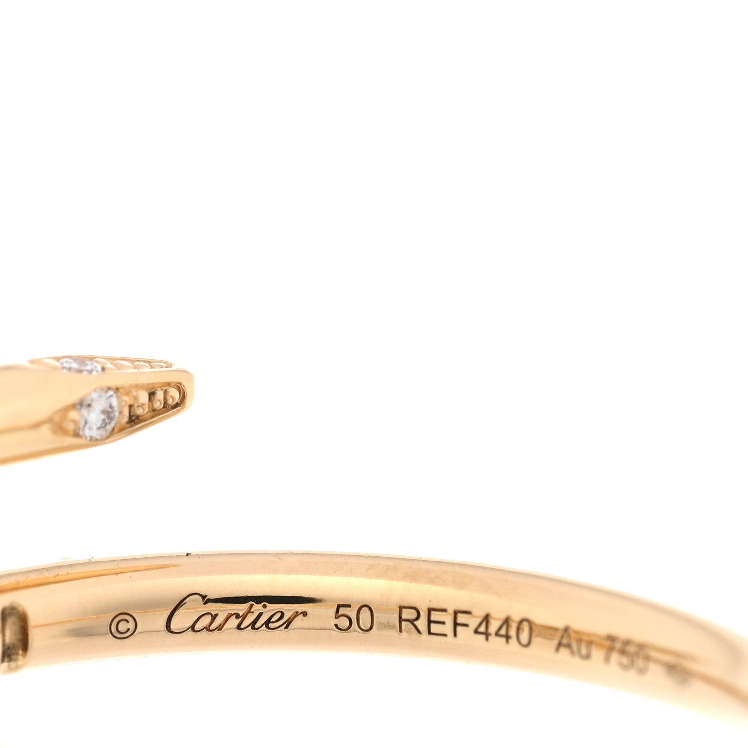 Cartier 18K Yellow Gold Diamond Juste Un Clou Paved Ring 50 5.5 4 of 5