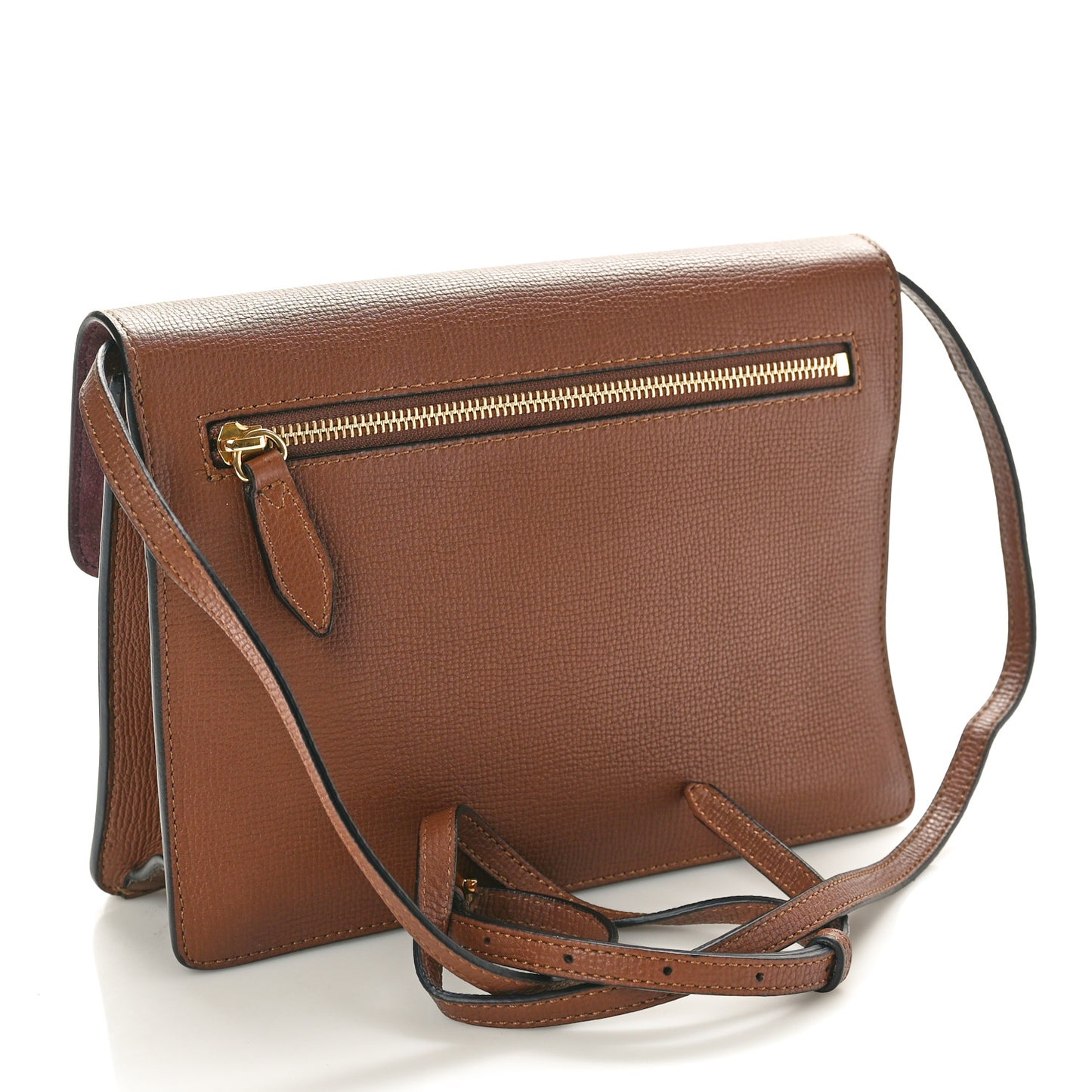 Derby Calfskin House Check Small Macken Crossbody Bag Tan