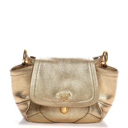 Prada Vitello Daino Crossbody Bag Platino 1 of 7