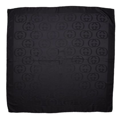 Gucci Silk Interlocking GG Scarf Black 1 of 2