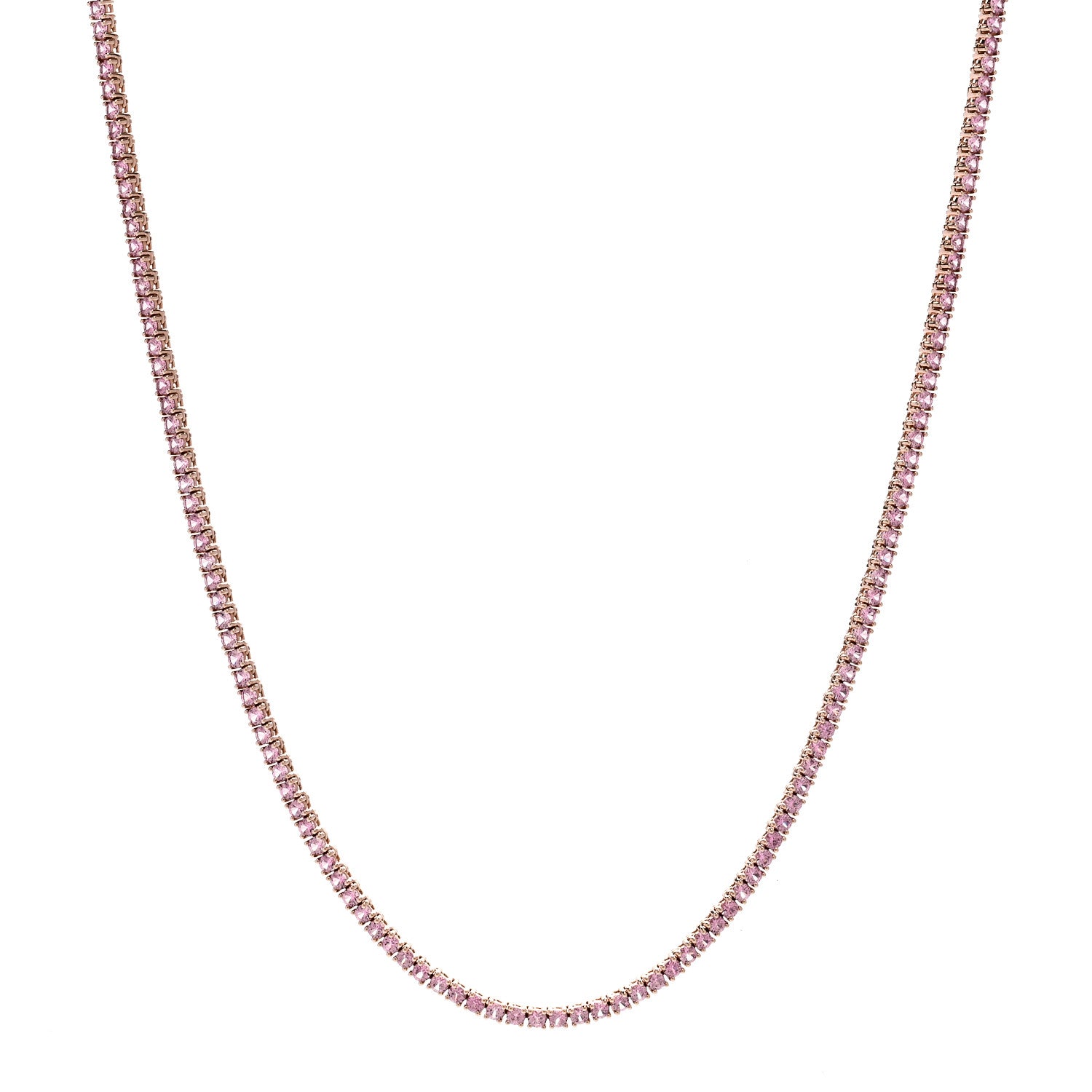 Anita Ko 18K Rose Gold Pink Sapphire Hepburn Choker Necklace 1 of 6