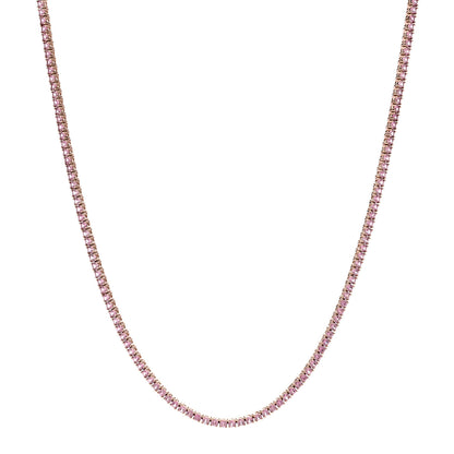 Anita Ko 18K Rose Gold Pink Sapphire Hepburn Choker Necklace 1 of 6