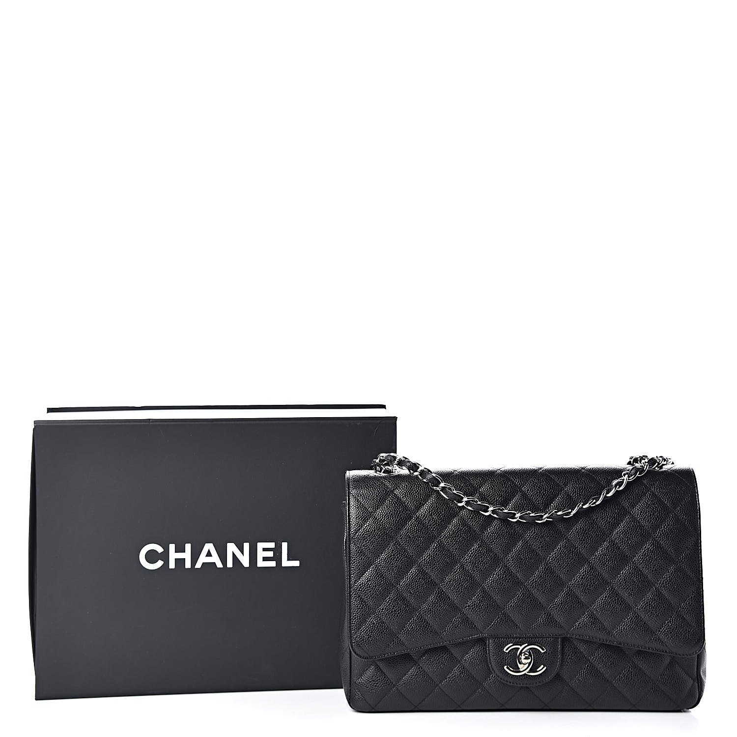 Chanel Caviar Quilted Maxi Double Flap Black 11 of 11