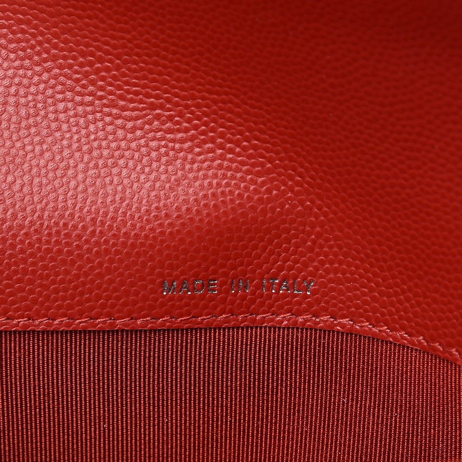 Chanel Caviar Chevron Quilted Large Flap Wallet Dark Red 9 of 9