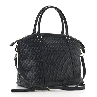 Gucci Soft Microguccissima Dome Satchel Navy 3 of 11