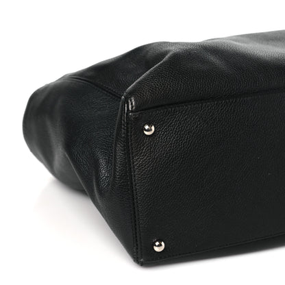 Chanel Calfskin Cerf Executive Shopper Tote Black 10 of 12
