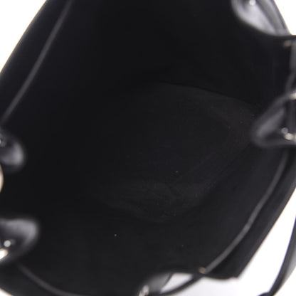 Alexander McQueen Calfskin Embroidered Bucket Bag Black White 5 of 10