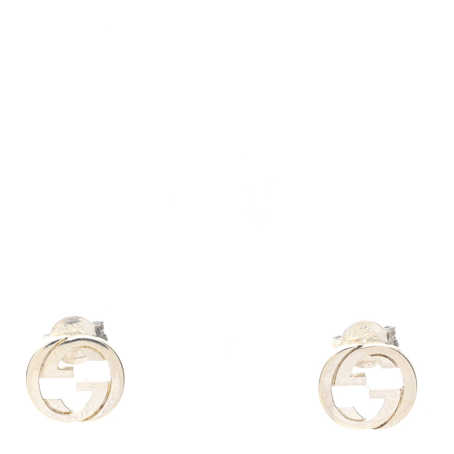 Sterling Silver Interlocking GG Stud Earrings