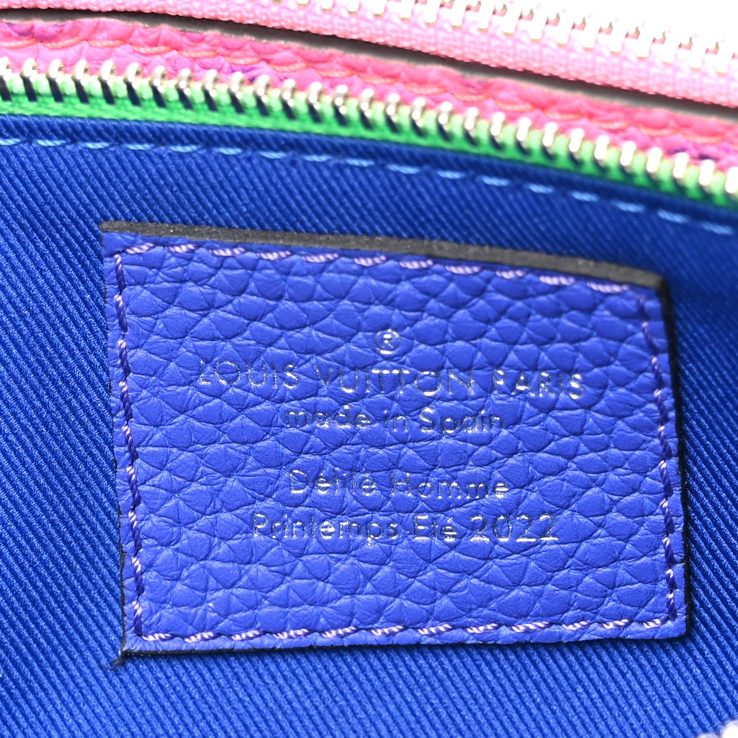 Louis Vuitton Taurillon Illusion Trio Pouch Bleu Rose 5 of 8