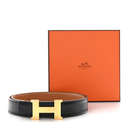 Hermes Swift Epsom 24mm Constance H Belt 70 Black Gold 6 of 6