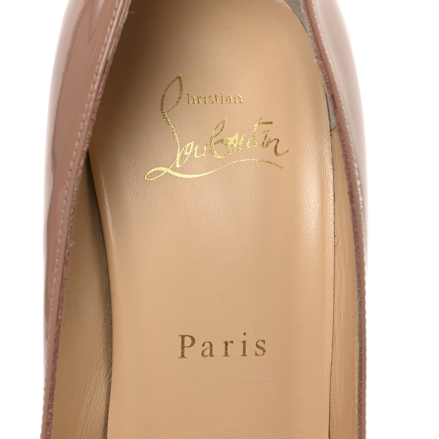 Christian Louboutin Patent Pigalle Follies 100 Pumps 38.5 Nude 9 of 10