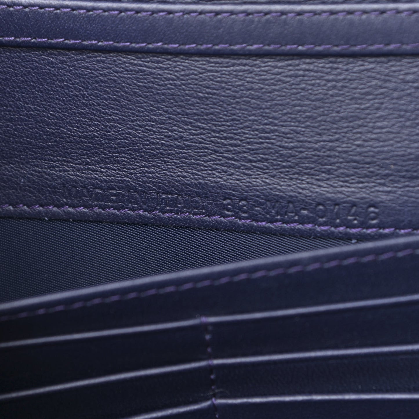 Patent Cannage Miss Dior Chain Wallet Purple