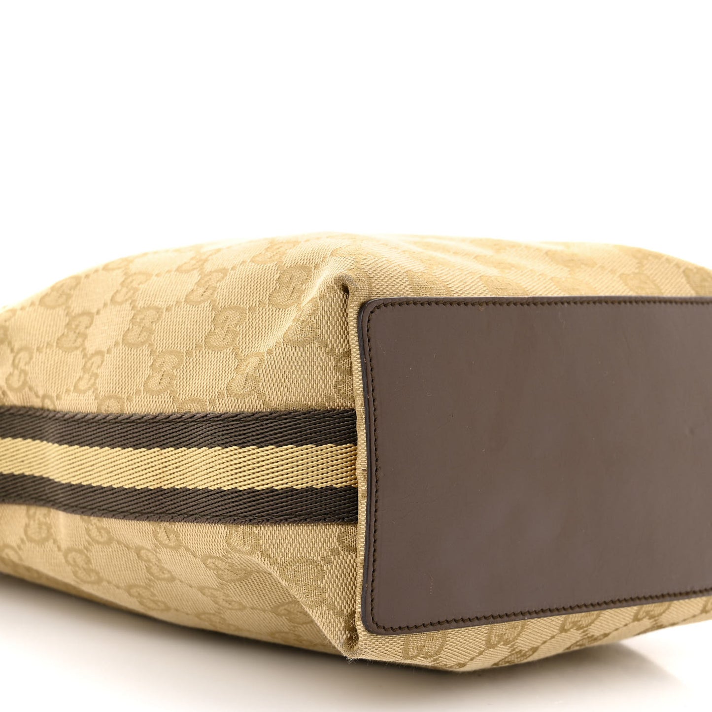 Monogram Small Bucket Tote Beige Dark Brown