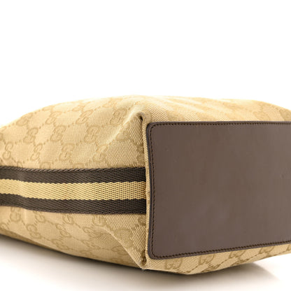 Gucci Monogram Small Bucket Tote Beige Dark Brown 9 of 14