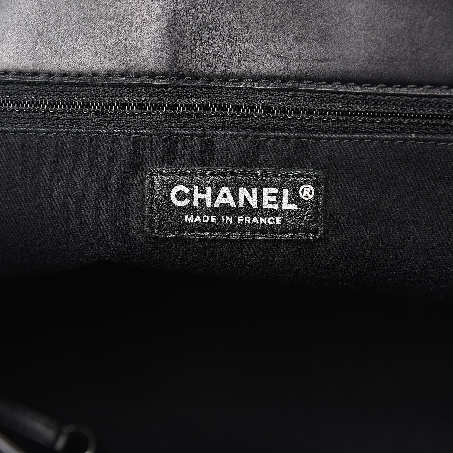 Chanel Calfskin Double Stitch Large Hamptons Flap Bag Black 6 of 16