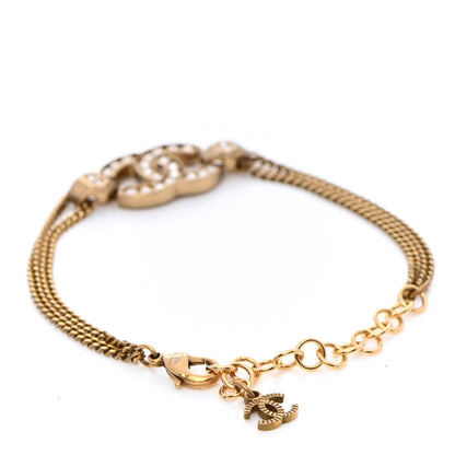 Chanel Crystal CC Chain Bracelet Gold 3 of 5