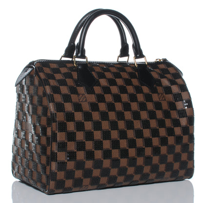 Louis Vuitton Damier Paillettes Speedy 30 Black 3 of 8