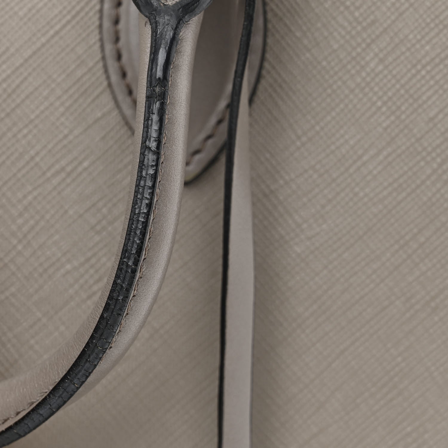 Prada Saffiano Soft Calfskin Zippered Tote Marmo 16 of 18