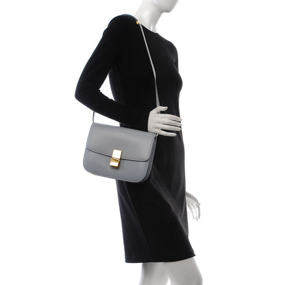 Celine Box Calfskin Medium Classic Box Flap Bag Sky 3 of 8