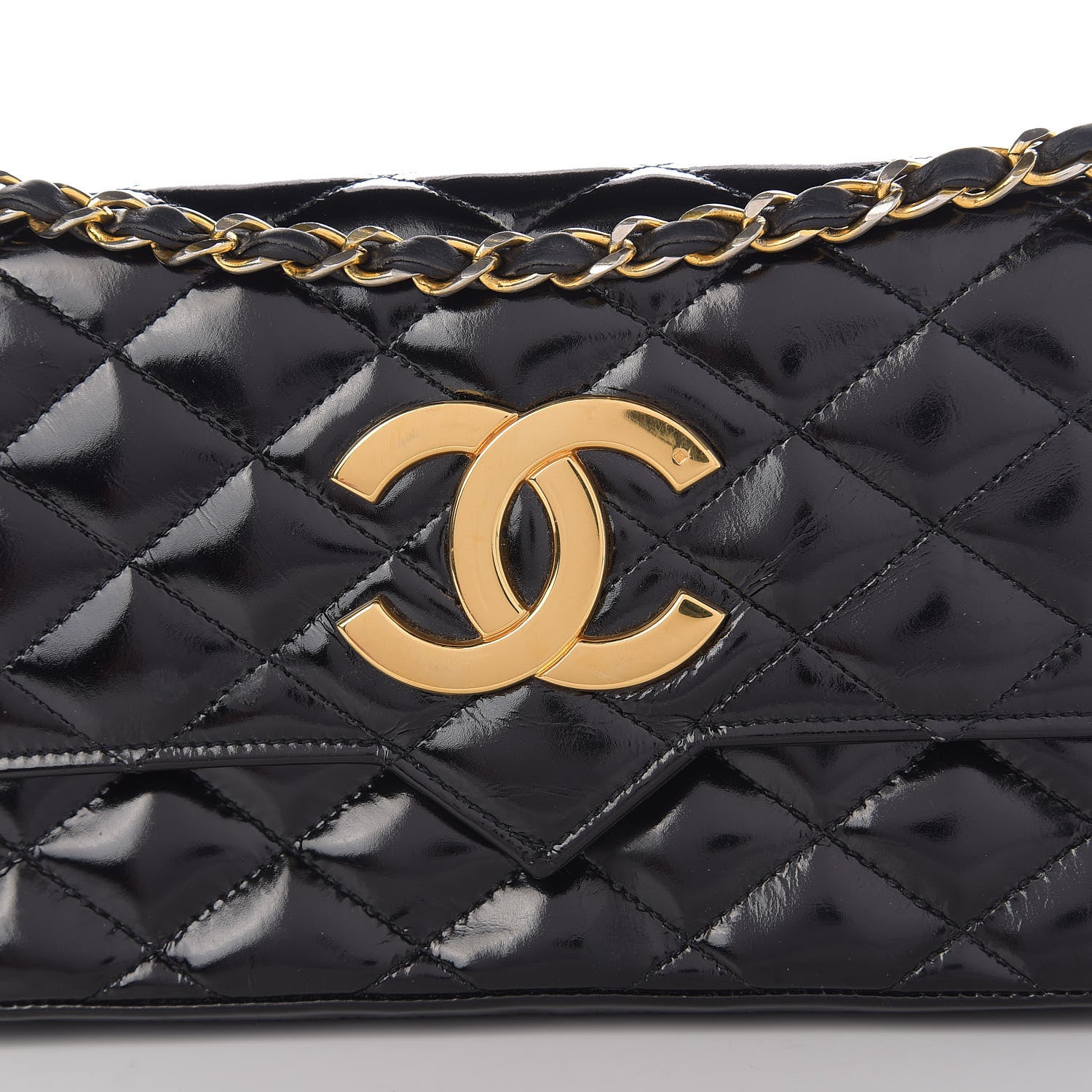 Chanel Glazed Calfskin Small CC Flap Black 12 of 12