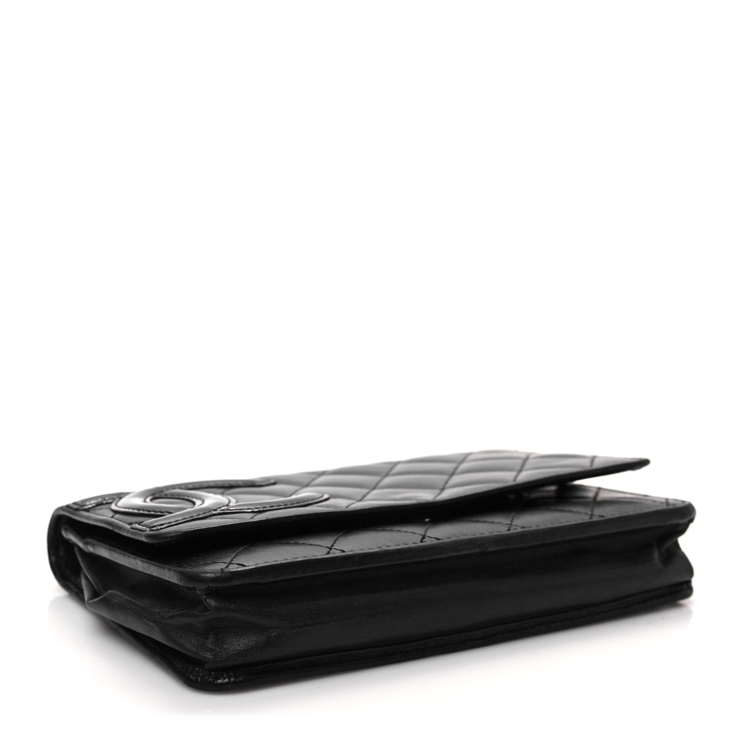 Chanel Calfskin Quilted Cambon Wallet On Chain WOC Black 4 of 9