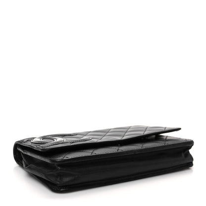 Chanel Calfskin Quilted Cambon Wallet On Chain WOC Black 4 of 9