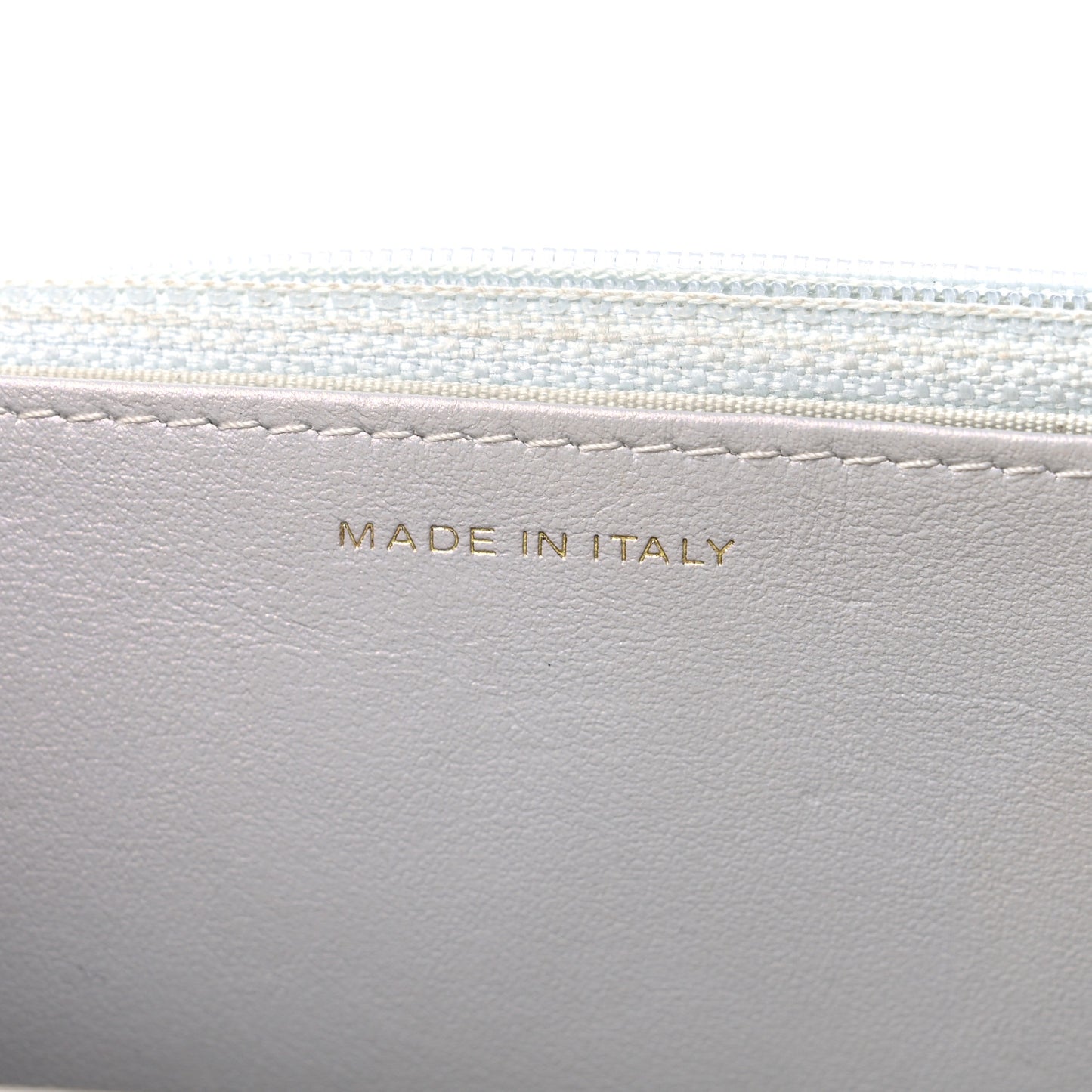 Iridescent Calfskin Quilted Chanel 19 Wallet On Chain WOC White