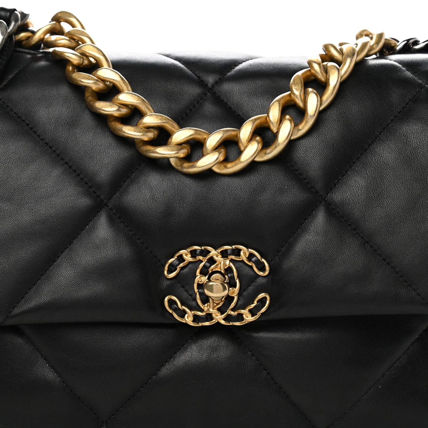 Chanel Lambskin Quilted Large Chanel 19 Flap Black 8 of 10