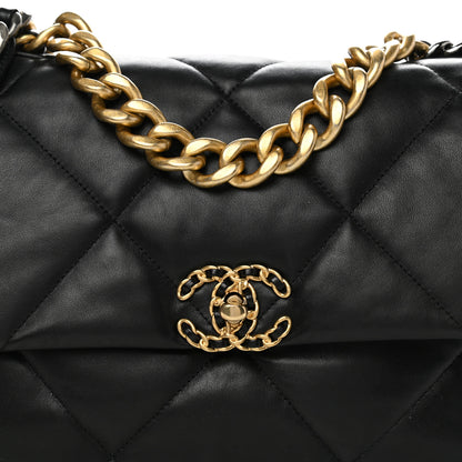 Chanel Lambskin Quilted Large Chanel 19 Flap Black 8 of 10