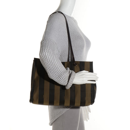 Fendi Vintage Pequin Tote Tobacco 4 of 7