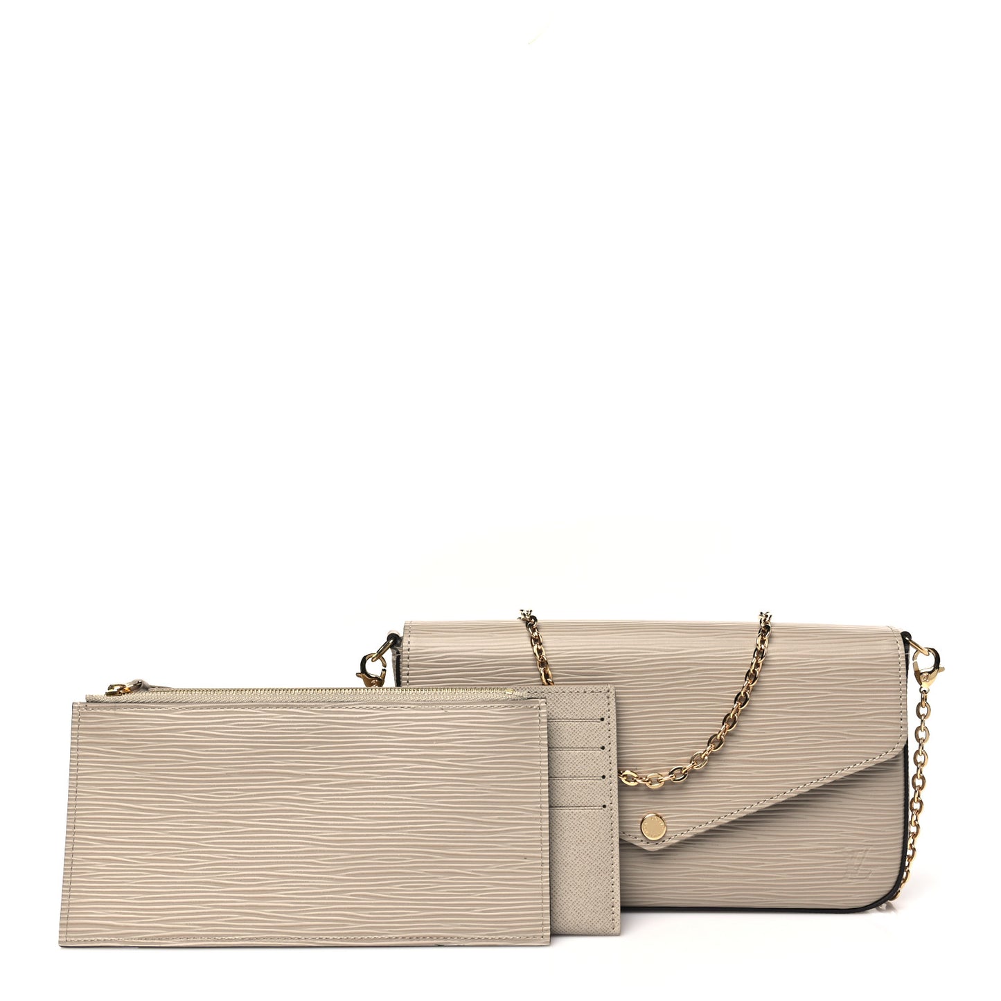 Epi Felicie Pochette Chain Wallet Galet