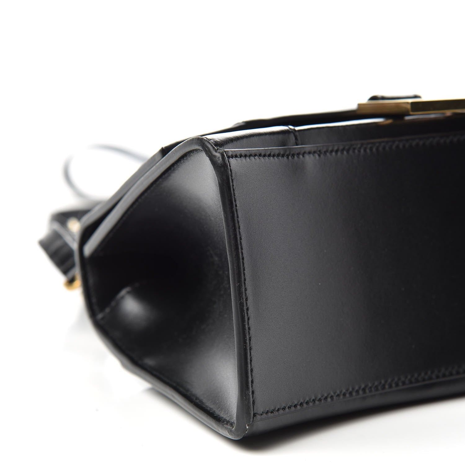 Balenciaga Shiny Box Calfskin Small Hourglass Top Handle Bag Black 7 of 9