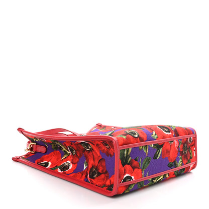 Dolce & Gabbana Canvas Flower Power Shopper Tote Black Multicolor 4 of 9